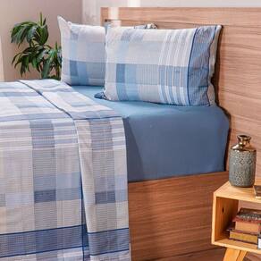 Jogo de Cama Solteiro Cotton Touch 3 Peças 88x188x30cm
