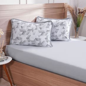 Jogo de Cama Casal 3 Pçs Malha Premium 145g/m² 100% Algodão 138x188x30cm