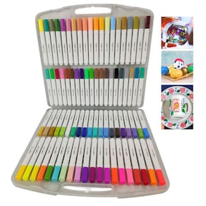 Canetinha Caneta Marcador 80 Cores Tinta Acrilica A Prova dAgua Pintura Permanente Estojo Maleta Escultura Artesanato