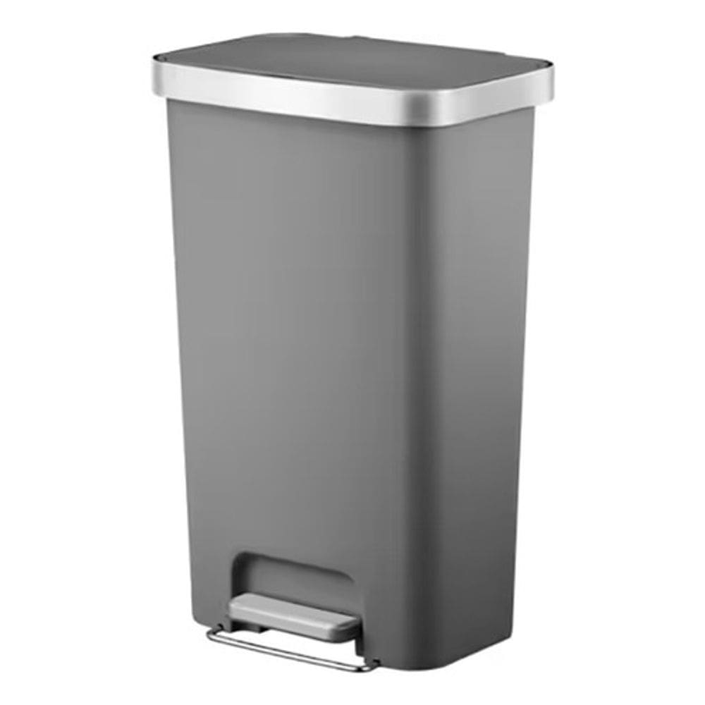Lixeira Multiuso Fecha Suave 45l Rodas E Pedal 41x30x65cm