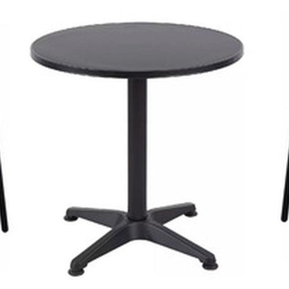 Conjunto Jardim Varanda Aluminio Black Mesa + 2 Cadeiras