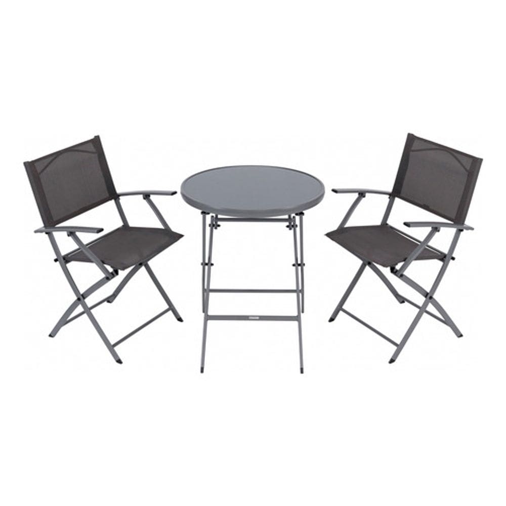 Conjunto Jardim Varanda Aco Cinza 2 Pessoas - Malaga