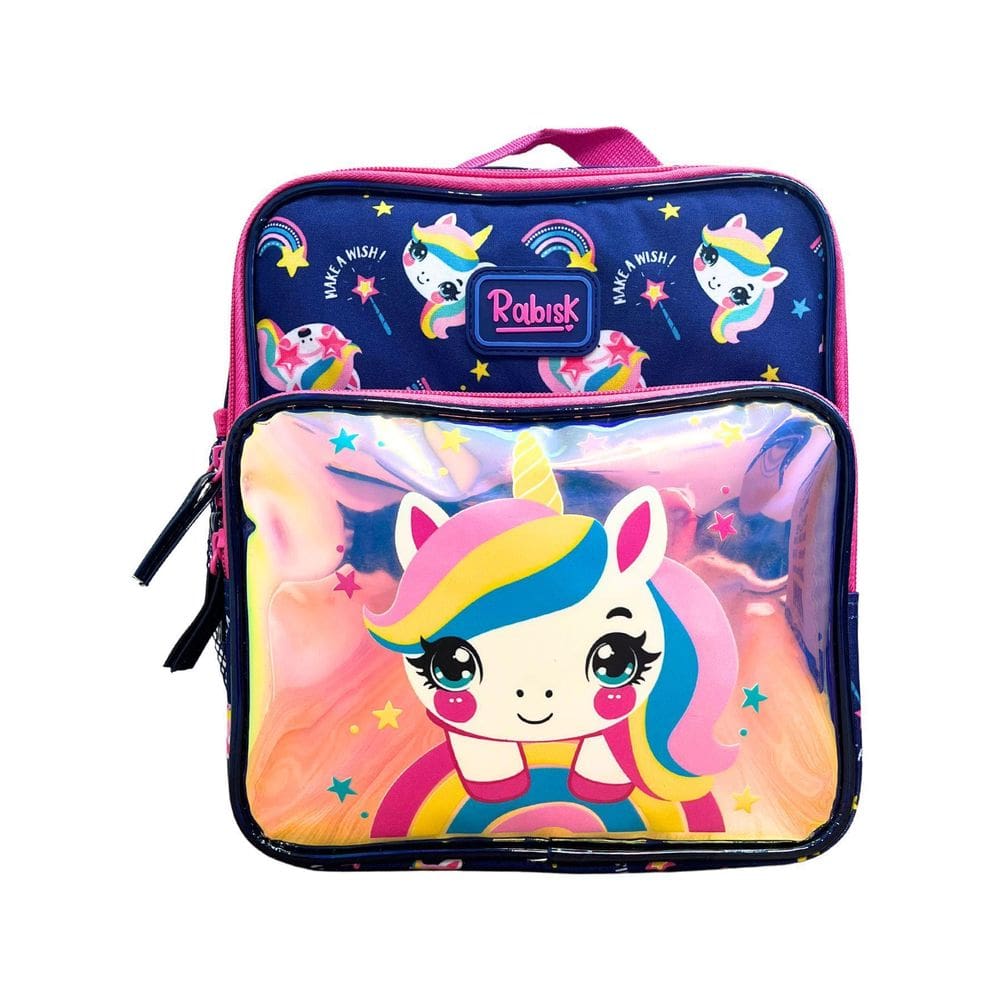 Lancheira Escolar Térmica Unicórnio Arco Iris Rku5004L Azul