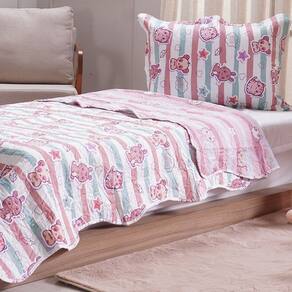 Kit Colcha Solteiro Ultra Lisse New Kids Rolinho 160x220cm