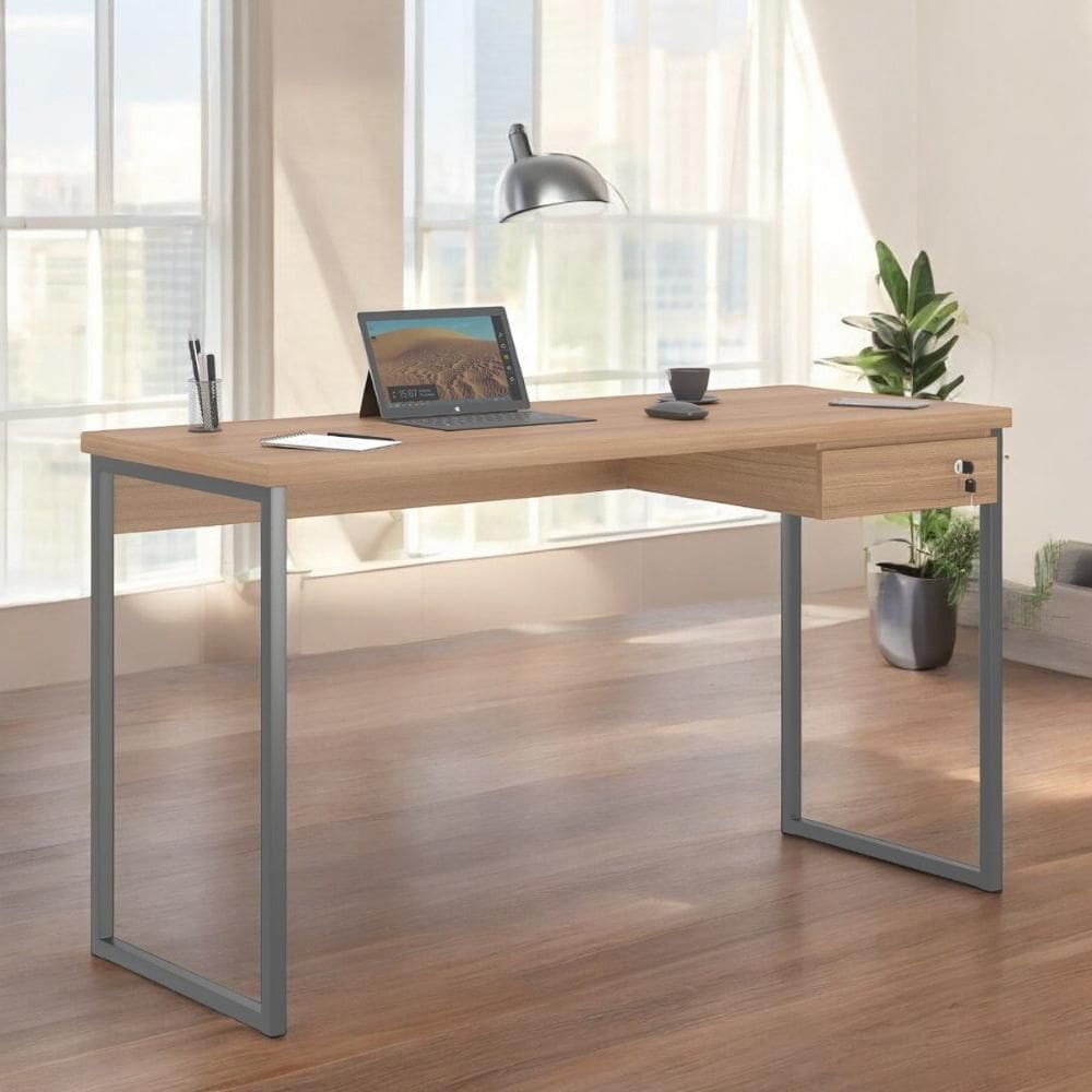 Mesa Home Office Escrivaninha Industriale 1,00 Montana com Gaveteiro