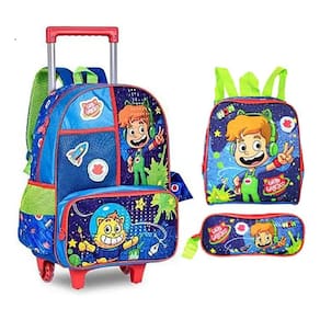 Kit Mochila Gato Galáctico Galático Infantil Escolar Rodinha