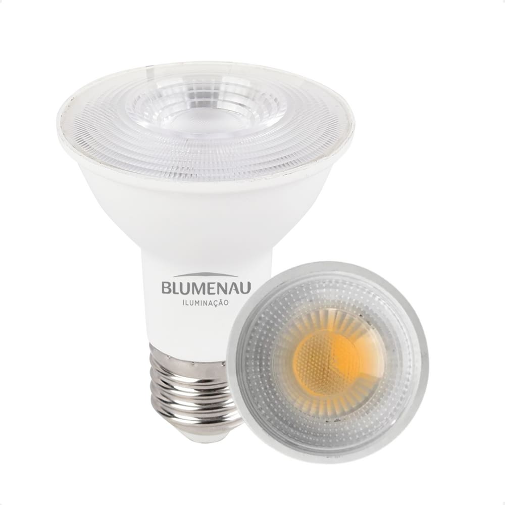 Kit 10 Lâmpada Led Par 20 8W E27 Bivolt Blumenau 2700K Quente