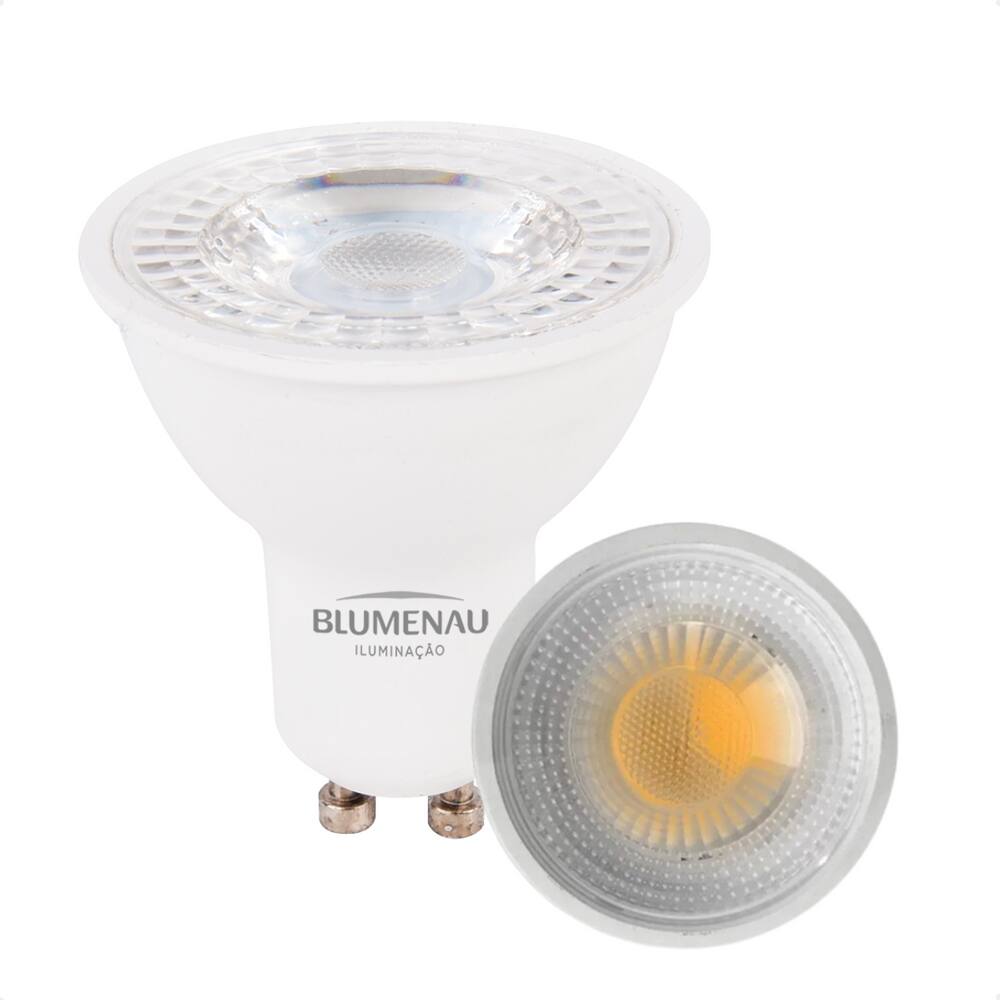 Kit 6 Lâmpada Led Dicroica Mr16 TDL 7W Bivolt Blumenau 6500K Frio