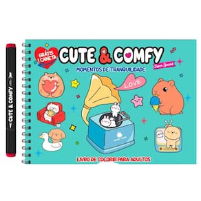 Cute & Comfy Super Special - Livro de Colorir Adulto - Momentos de Tranquilidade - Acompanha 1 Caneta