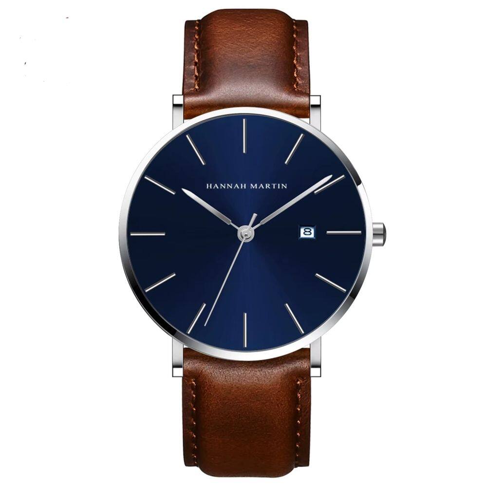 Relógio Masculino Hannah Martin 151 Pulseira de Couro