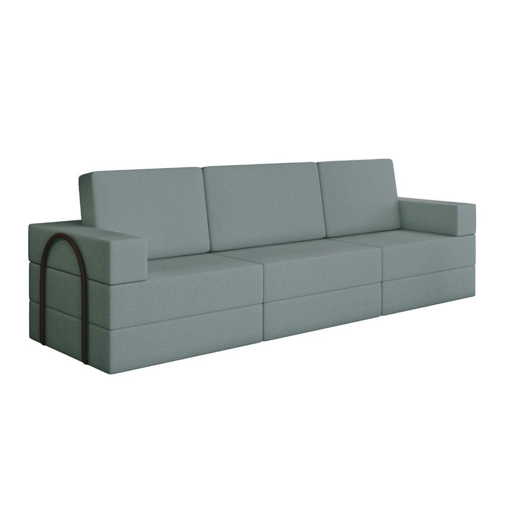 Sofá Cama para Sala de Estar 2 Lugares Magic Azul