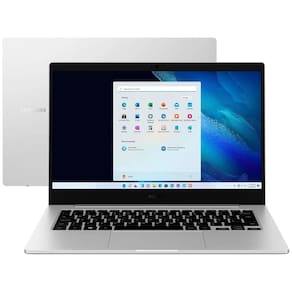Notebook 14" Samsung Galaxy Book Go, Snapdragon 7C, 4GB, SSD 128GB, Windows 11 Home + Microsoft 365 Personal, Prata, NP340XLA-K0ABR