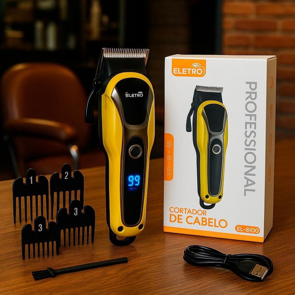 Maquina Elétrica De Cabelo Recarregável E Moderna