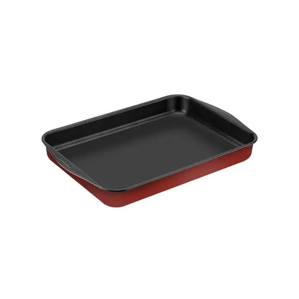 Assadeira Retangular F2 Dura+ 29cm Revestida Verm - Rochedo