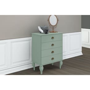 Cômoda de Quarto CL 4009 c/ 4 Gavetas Oliva - Movelbento