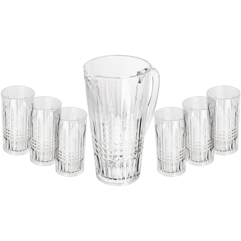 Conjunto Jarra 6 Copos Vidro Queen 1,5l/320ml Wolff Jogo Kit