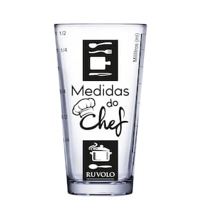Copo Medidas do Chef, Copo Vidro 415ml - Ruvolo