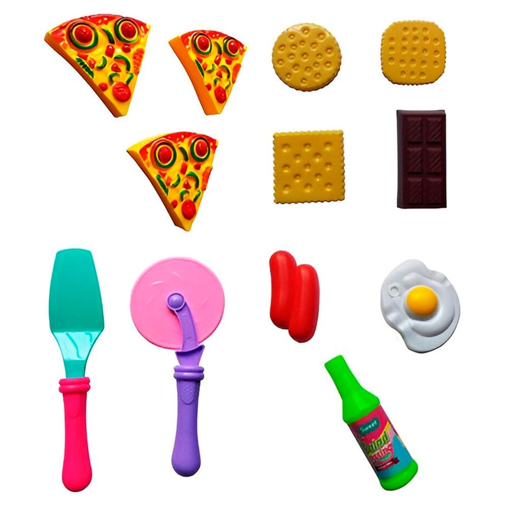 Kit Brinquedo Infantil Cozinha Comidinha Lanche Com 12 Pçs