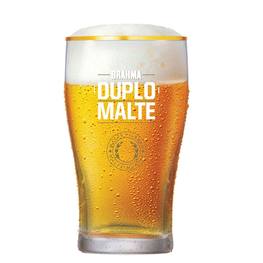 Copo de Cerveja Brahma Duplo Malte com Filete  473ml- Ruvolo