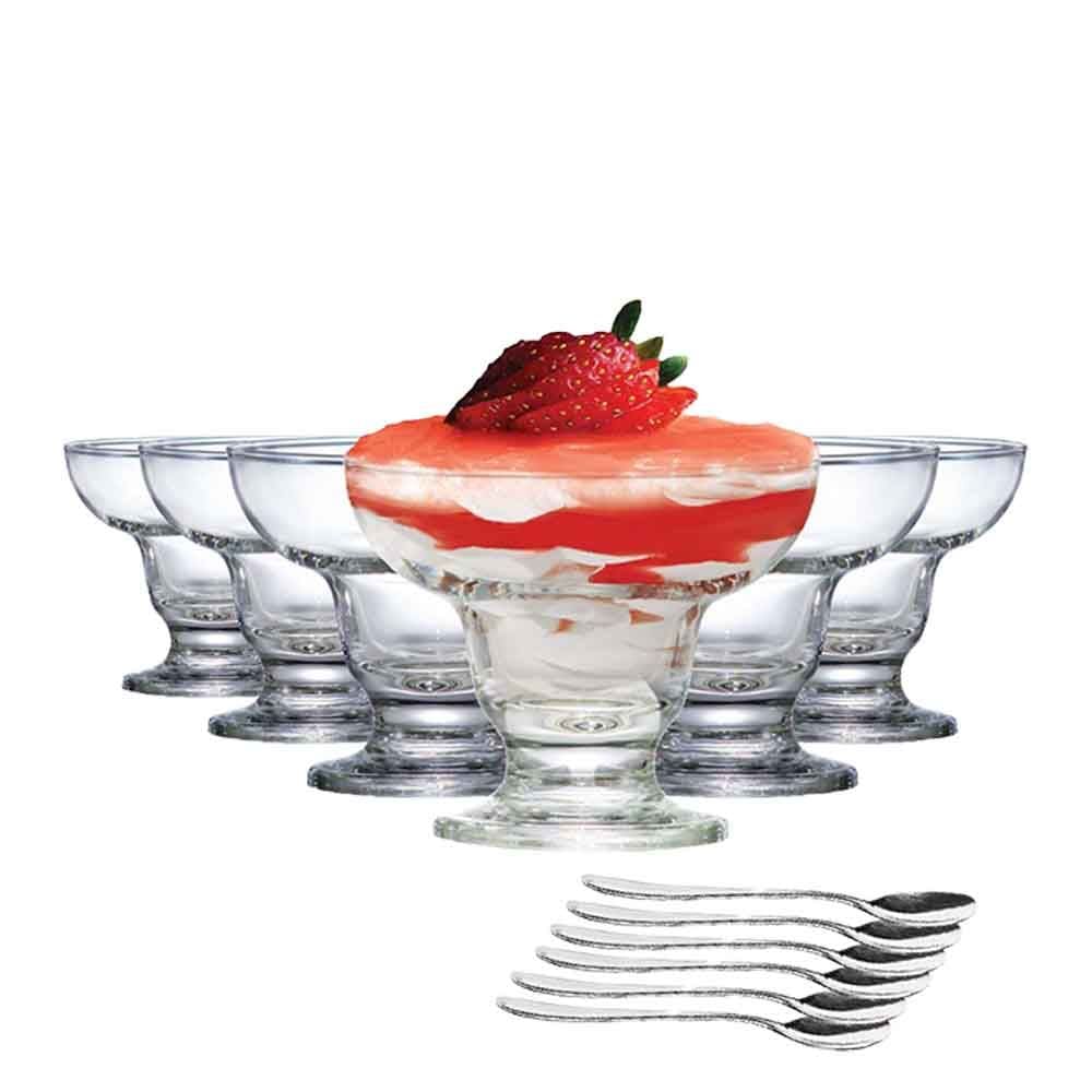 Jogo deTaças Cancun, 6 Taças  300ml e 6 Colheres-Ruvolo