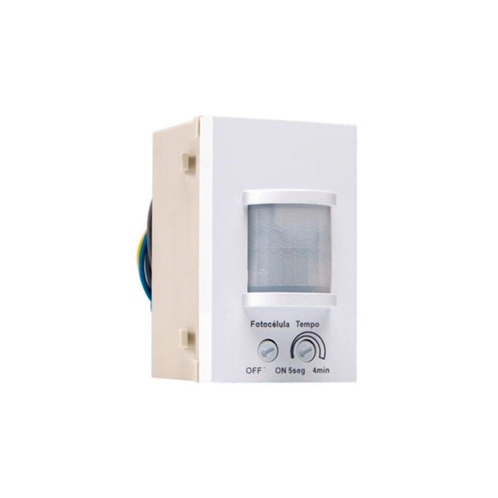Módulo Sensor de Presença Modular MarGirius Sleek 170° Bivolt Branco