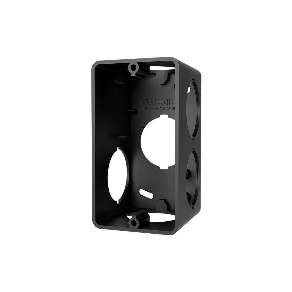 Caixa para Condulete MarGirius 3/4&quot; com 7 Entradas Preta