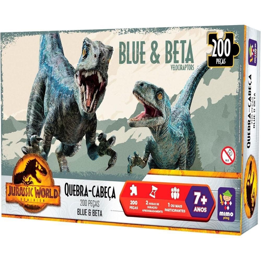 Quebra Cabeça 200pcs Blue Beta Jurassic 2089 - Mimo