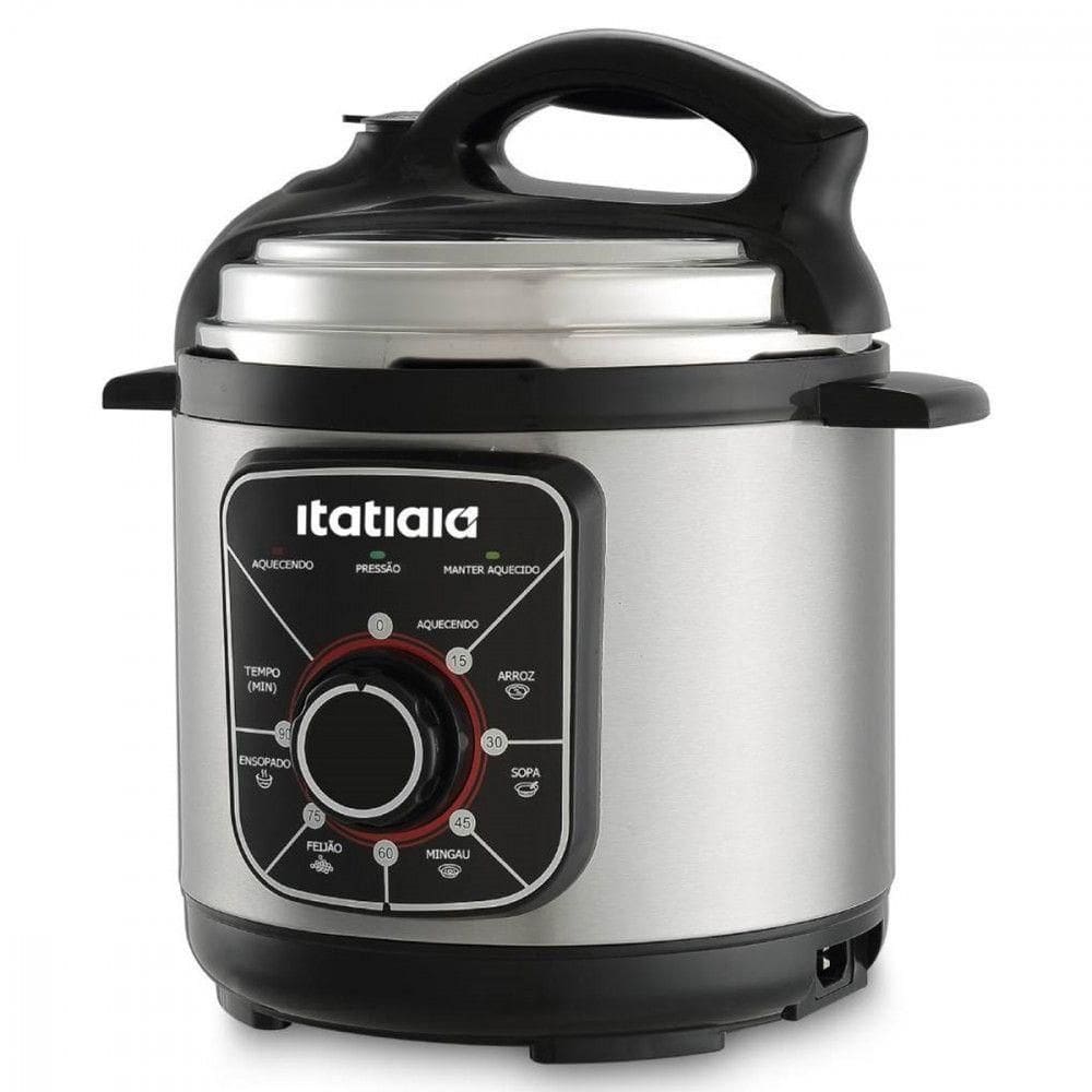 Panela De Pressão Elétrica Itatiaia Essencial 700w 3L Inox/preto 110V
