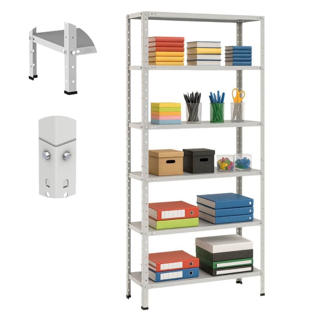 Estante Armário de Aço 150kg 6 Bandejas 40cm Dupla Flex Amapá