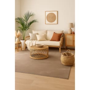 Tapete Pelo Baixo Antiderrapante Carino 200x250cm - Edantex - 03 Bege Escuro
