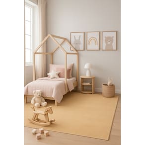 Tapete Pelo Baixo Antiderrapante Carino 200x250cm - Edantex - 02 Bege Claro