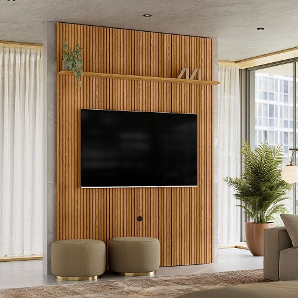 Painel Frisado New Interlagos Cumaru - Madetec Móveis
