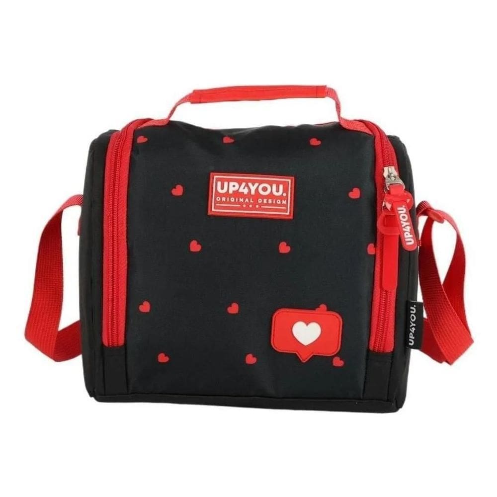 Lancheira Termica Up4you  Coracoes Preto