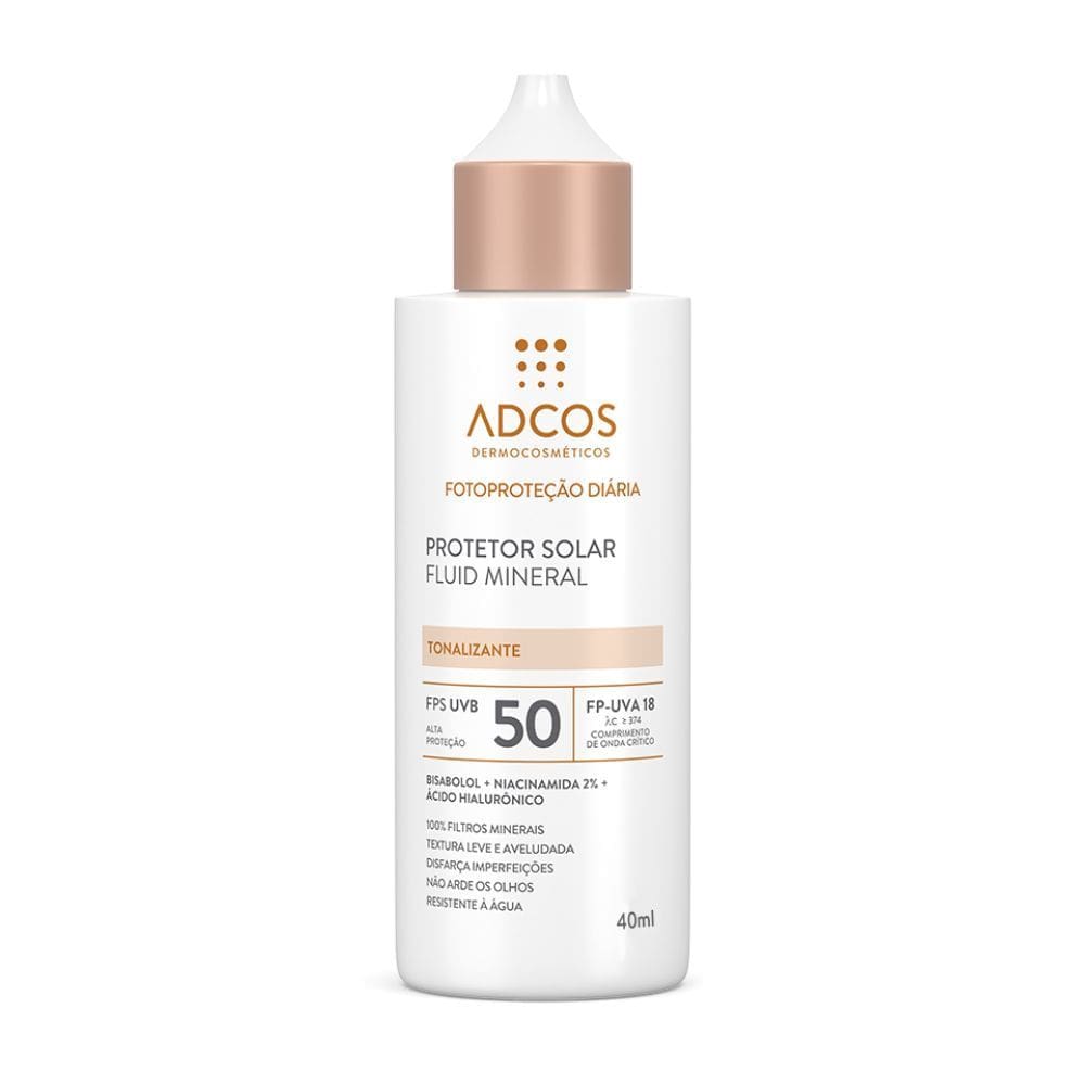 Protetor Solar Adcos Fotoproteção Diária Tonalizante FPS UVB 50 com 40ml