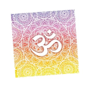 Toalha OM Degradê Laranja Som do Universo Espiritual 70 cm