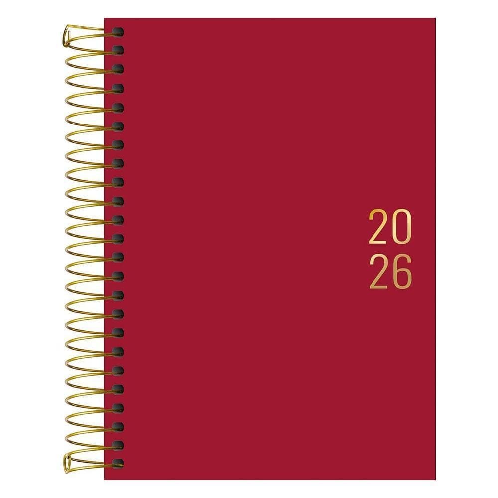 Agenda Diária 2026 Espiral M5 176Fls Napoli Vermelho Tilibra