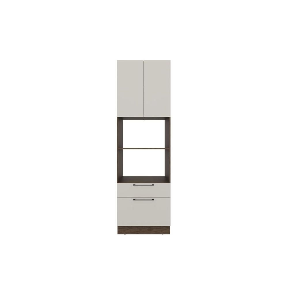 Paneleiro de Cozinha Amsterdam PH 3141 Torre Quente c/ 2 Portas 2 Gavetas e 2 Nichos p/ Forno 70cm Avela/Off White - Herval