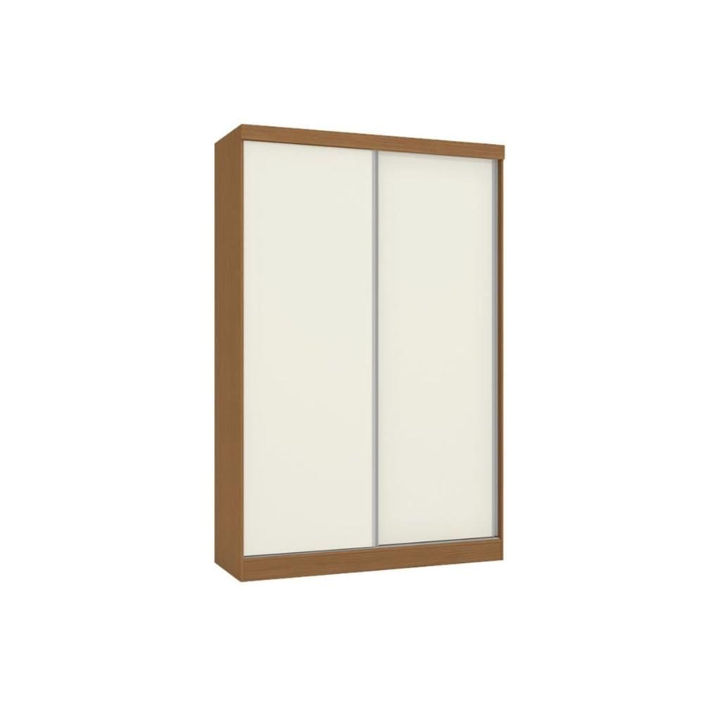 Guarda Roupa Solteiro 2 Portas de Correr e 2 Gavetas N571 Flex Canela/Canela ou Off White - Kappesberg