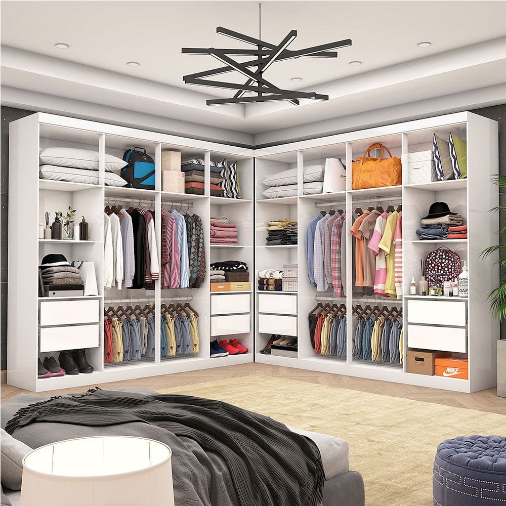 Closet Casal Duplo Rubi 8 Gavetas