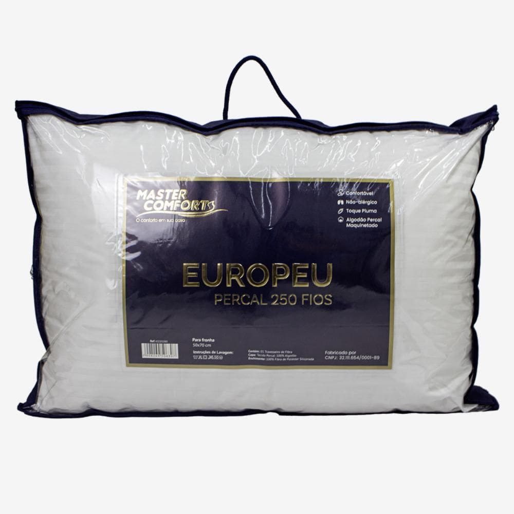 Travesseiro Master Comfort Europeu 250 Fios Hipoalergênico