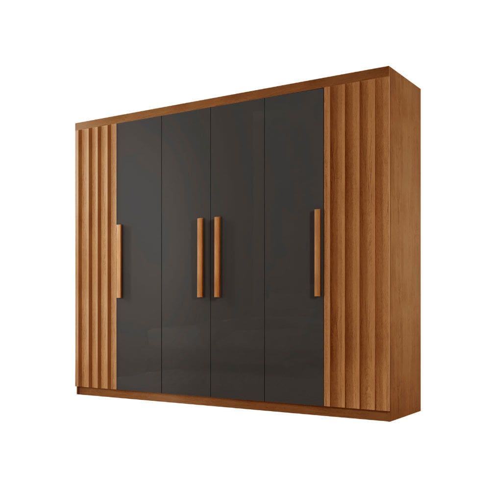 Guarda Roupa Casal Roma MDF 6 Portas e 2 Gavetas Moderna