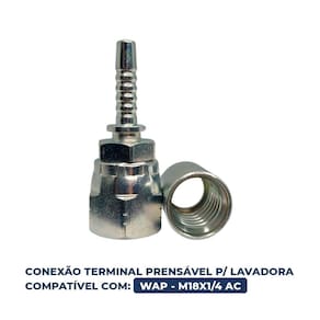 Conexão Terminal Prensavel P/Lavadora M18 X 1/4`` Imp