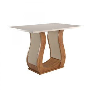 Mesa de Jantar Retangular Isis 1,20x80 Cobre/Blonde/Veludo Pastel - Casa Giulia