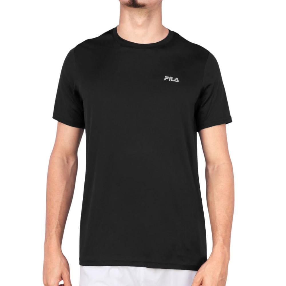 Camiseta Fila Basic Sports 2 Preto e Prata