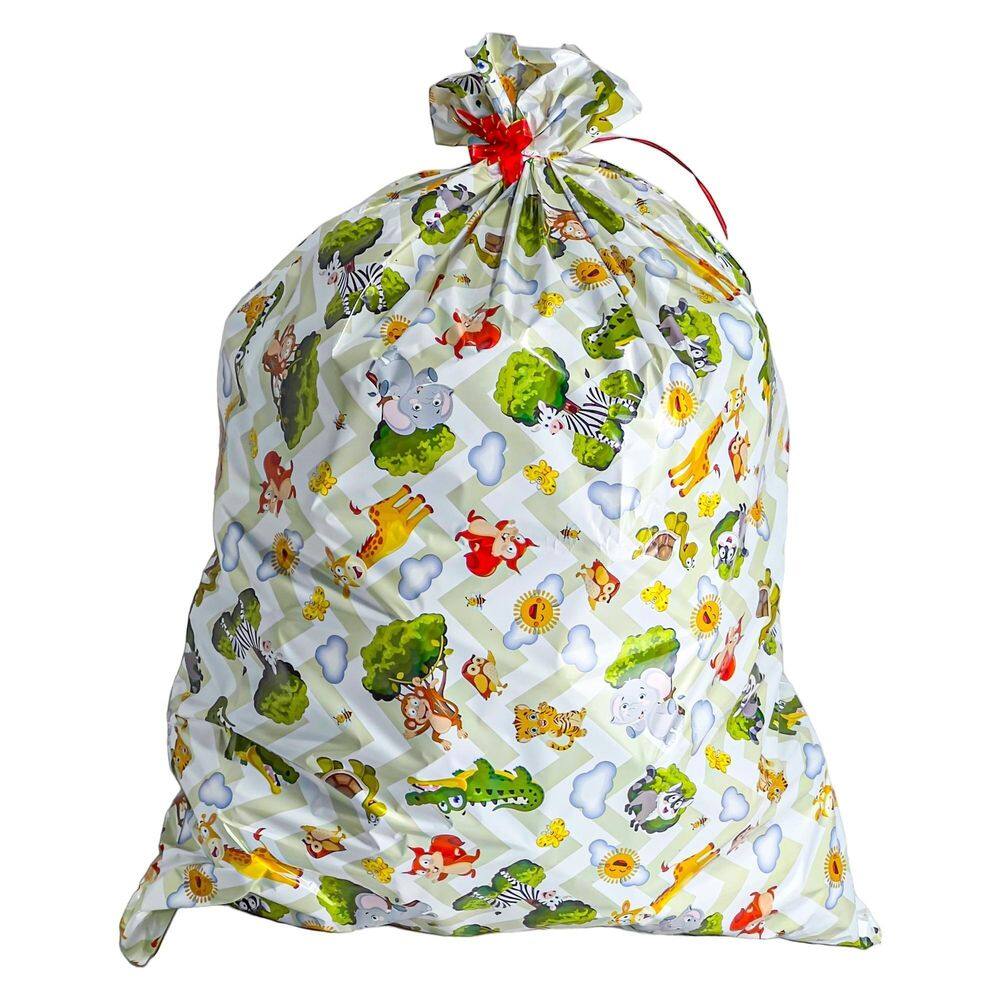 Saco De Presente Animais 70X50 Com Lacinho