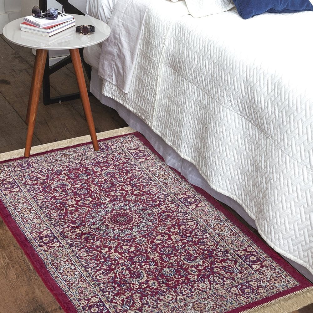 Tapete Belga de Veludo com Franja Clássico Importado - Jolitex - Namur - 66x180cm