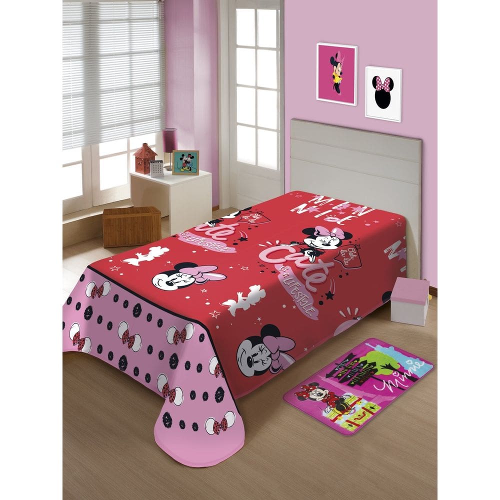Manta Disney Infantil 150x200cm - Manta Fun Minnie