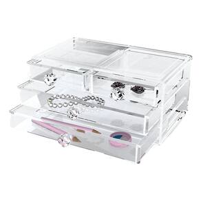 Caixa Organizadora de Acrílico com 4 Gavetas - Jolitex MEK - 4 Gavetas