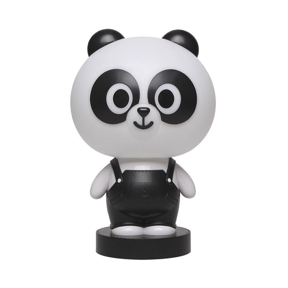 Luminária De Mesa Infantil Taschibra Led Abajur Pandinha Faro 3w Usb Luz Quente 3000k