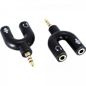 Adaptador P2 4c X 2j2 Estéreo Níquel Adap0066 Preto Storm - Pct - 10